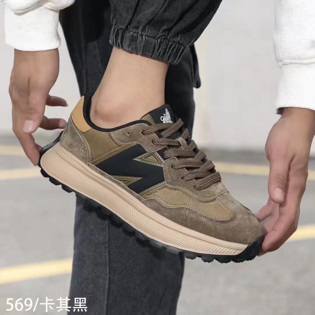 秋冬新款时尚休闲透气防滑耐磨运动百搭皮面潮男鞋 569