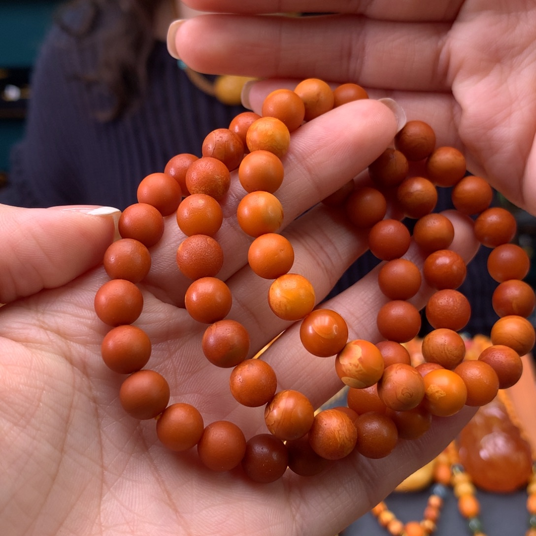 蜜蜡未镶嵌手串多样性发一