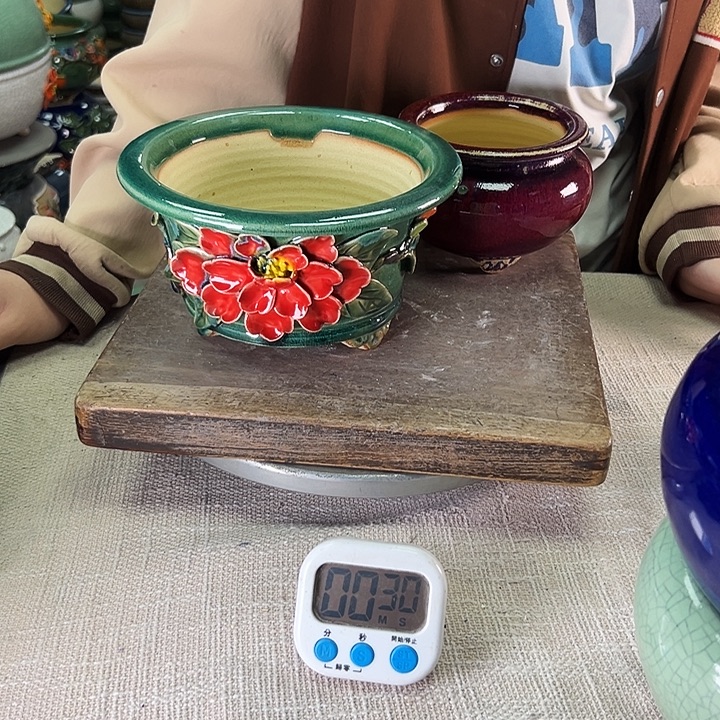 泳坤堂石湾花盆陶瓷