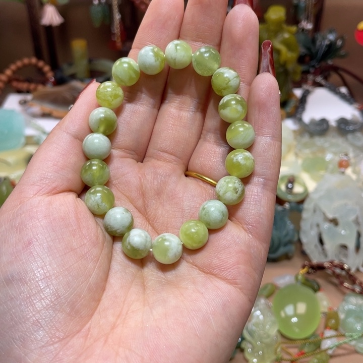 蛇纹石玉手链未镶嵌