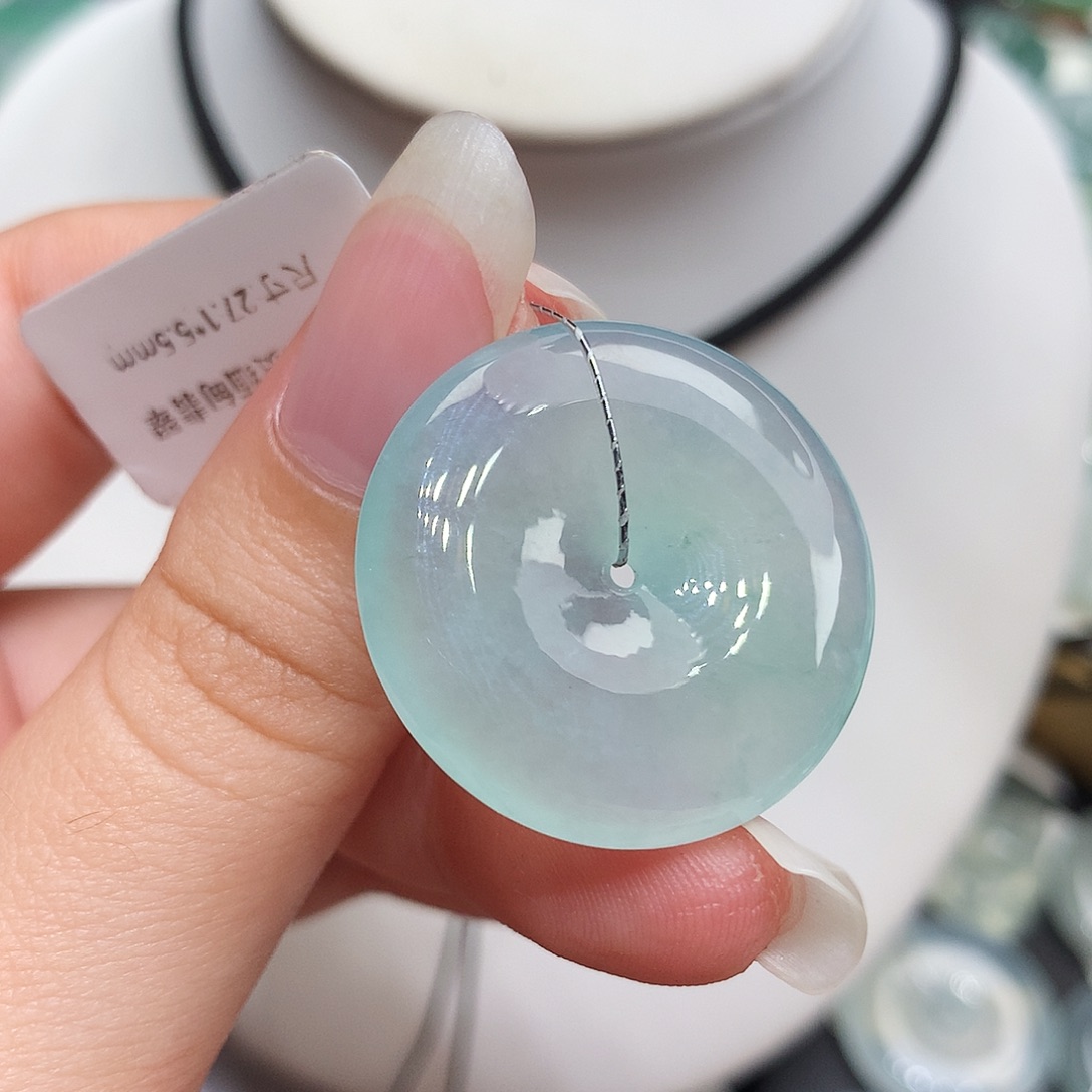 翡翠未镶嵌胸饰翡翠115，27.1/5.5