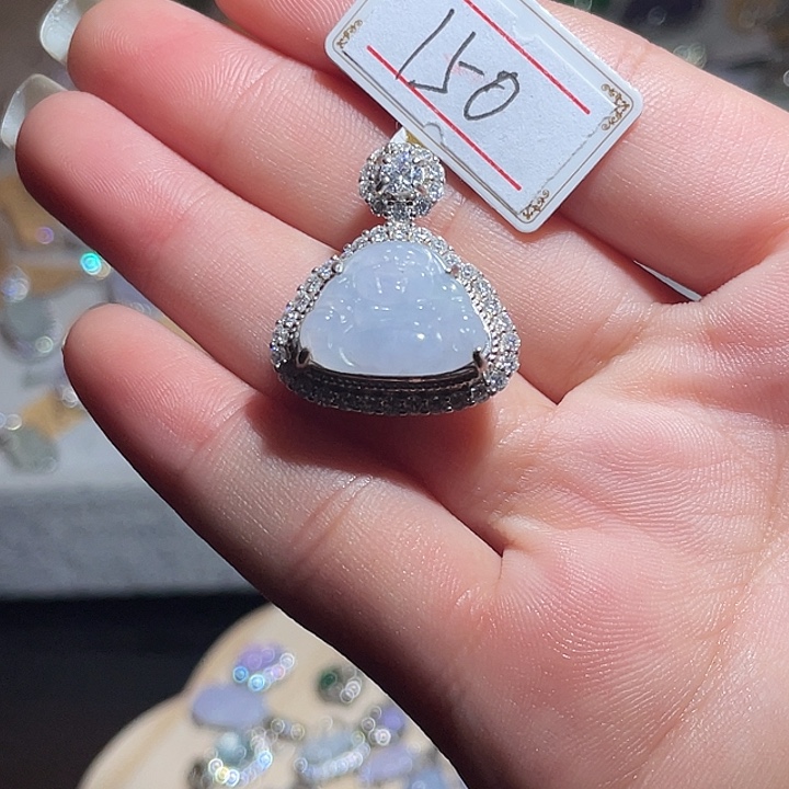 翡翠银S925镶嵌颈饰翡翠