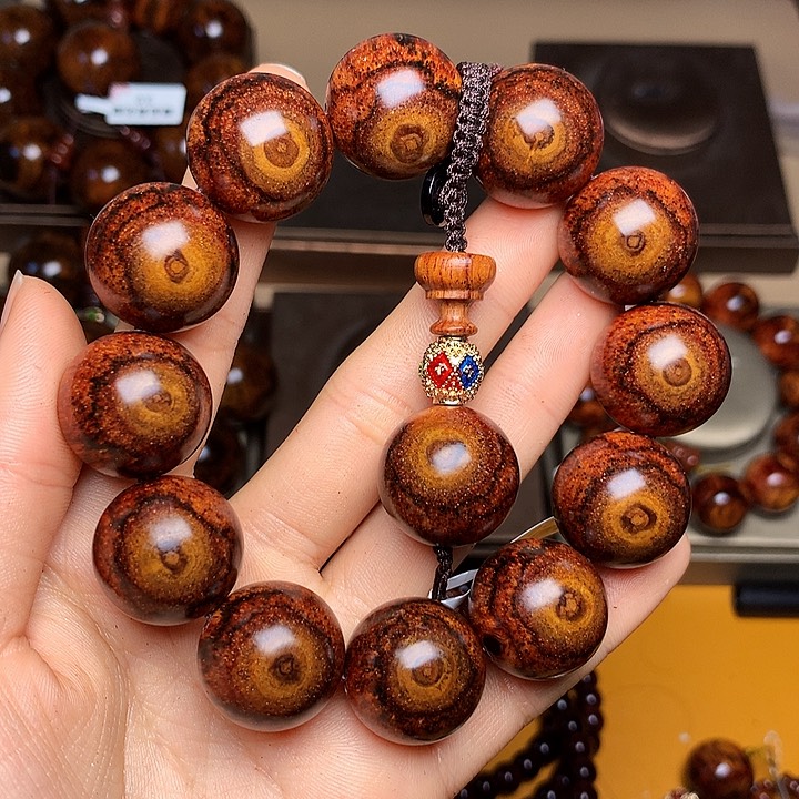 花梨木类手串/手链黄花梨风化料老挝花梨土埋料2.0