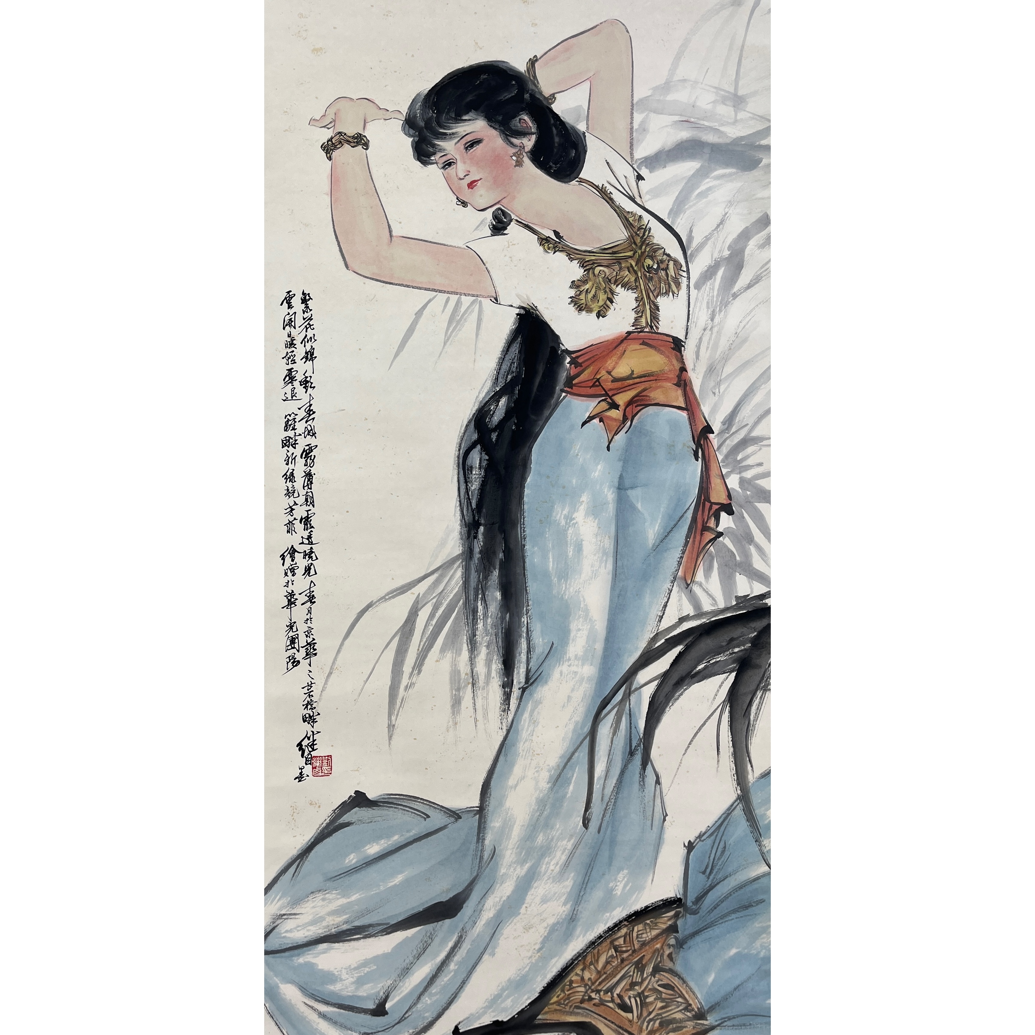 Lot 1732 刘继卣《人物图》134cm*66cm