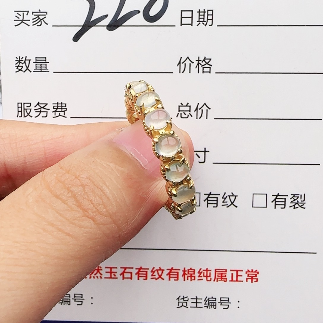 银S925镶嵌戒指翡翠戒指