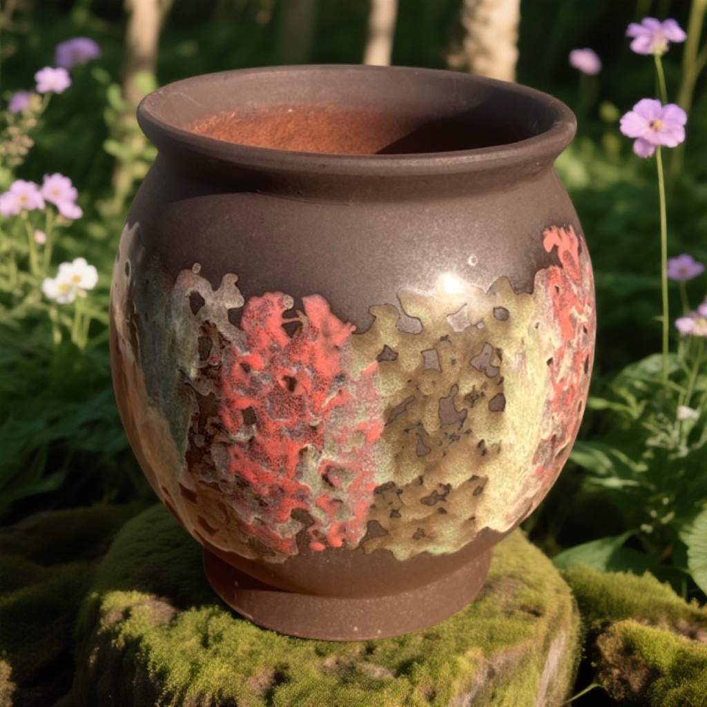 042高度24厘米口径20粗陶透气大口径花盆适合多肉君子兰室