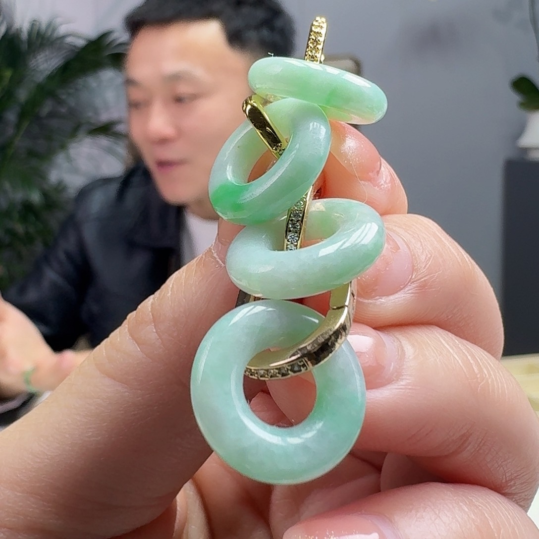 翡翠耳饰银S925镶嵌多样性发货其一