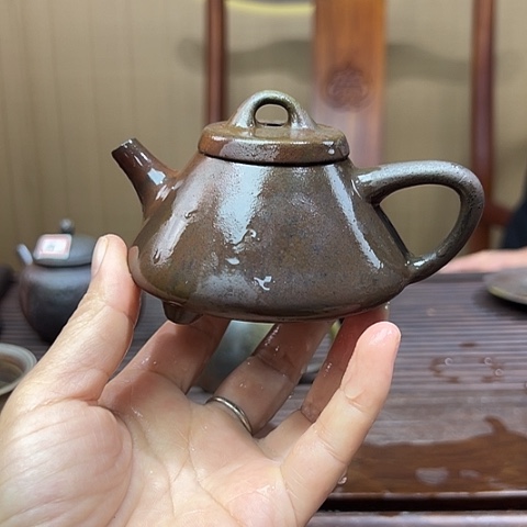 戬谷龙窑坭兴陶柴烧茶壶