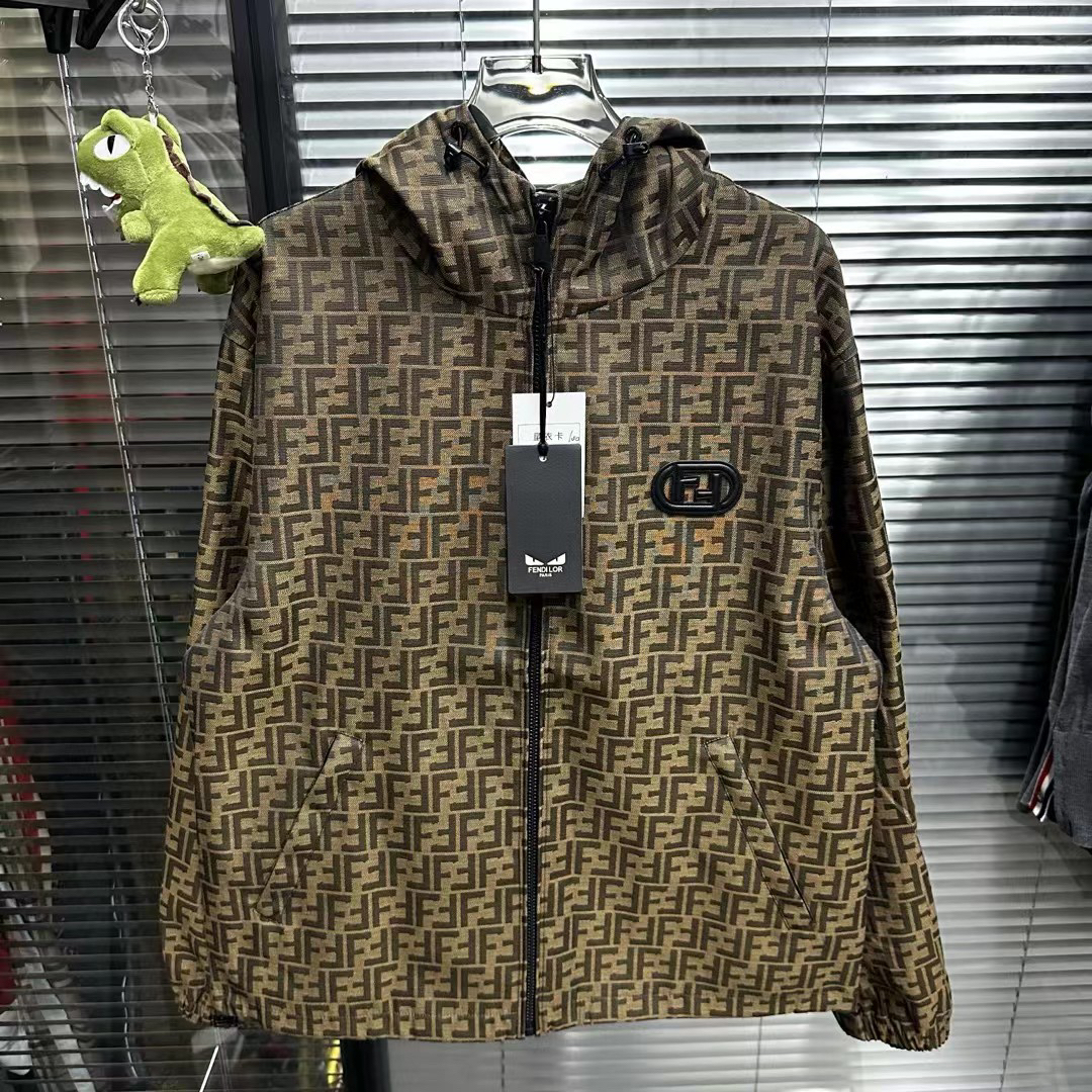 未使用 AMIPARIS Fendi lor 芬迪小怪兽 双f老花满印夹克外套 