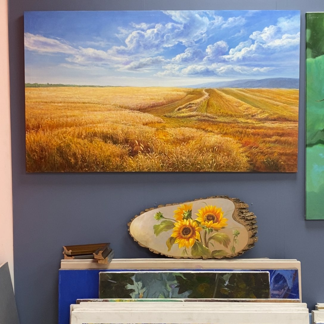 郭*手工手绘精品油画70+120厘米