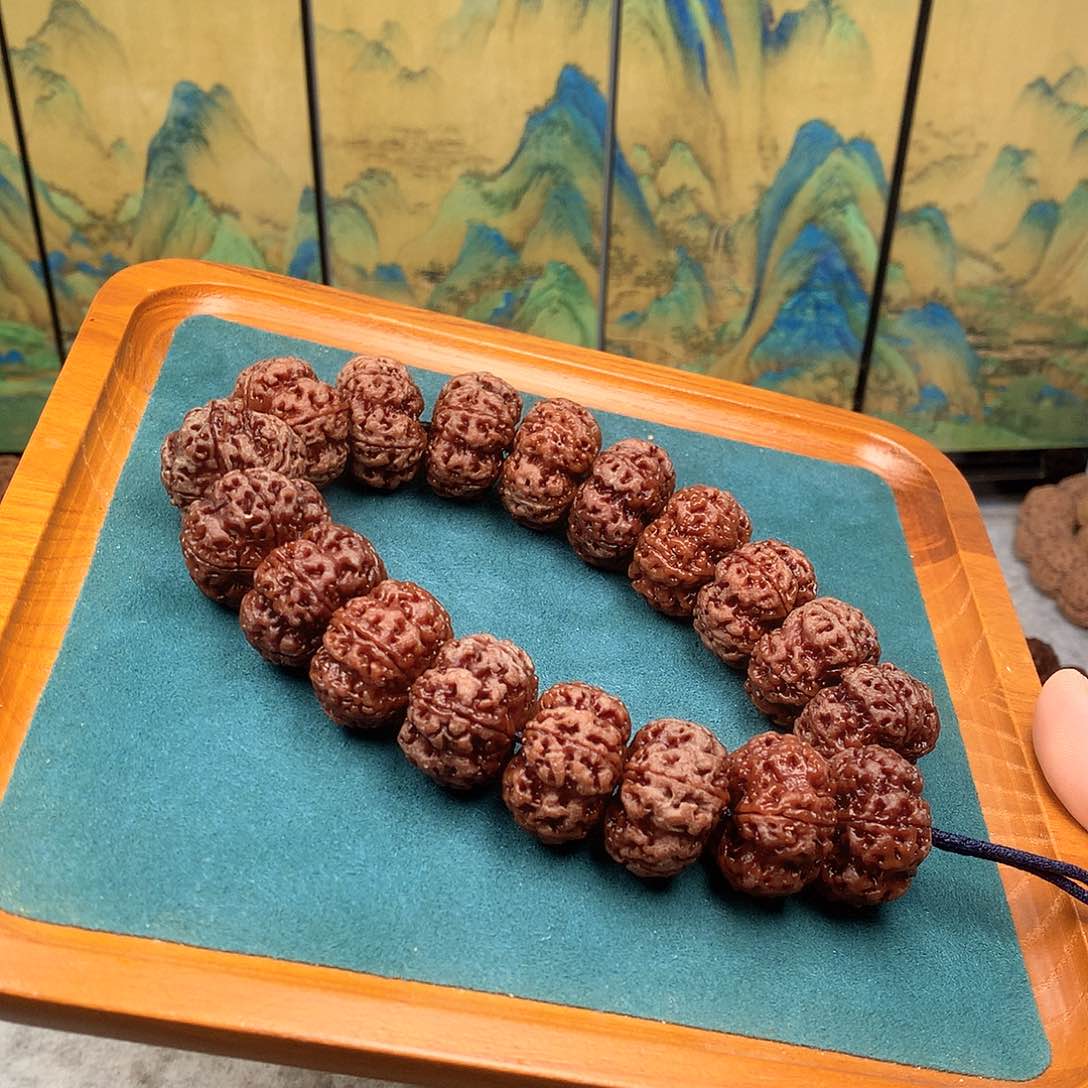 手串金刚菩提—**—6、梅花夹板27mm头货