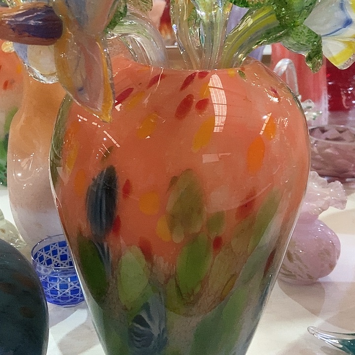 琉璃琉璃花瓶高30口9