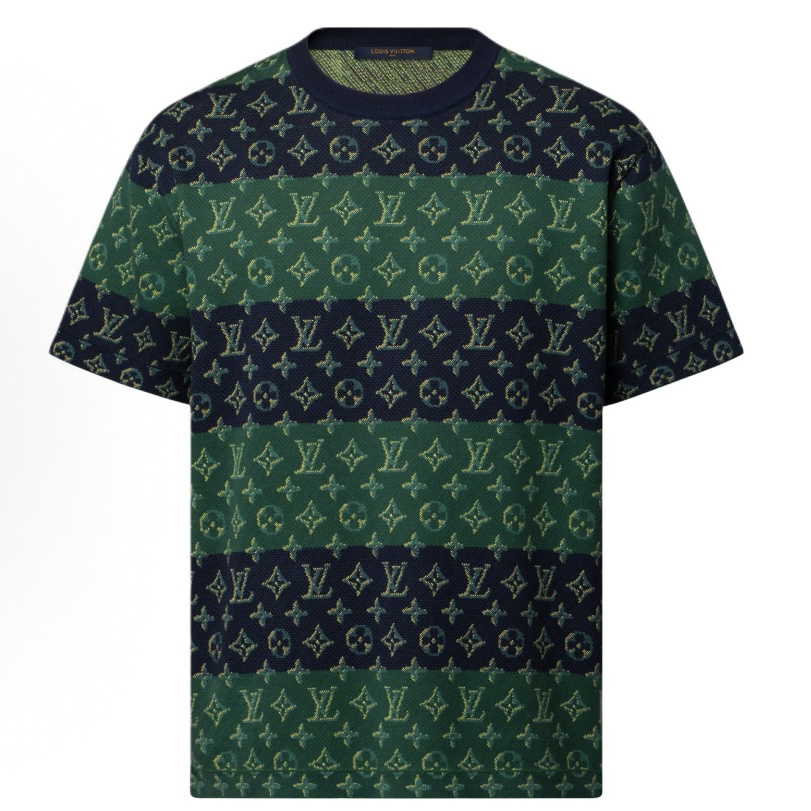 未使用 LouisVuitton/路易威登 ss26拼色条纹满印短袖XXL码md2162