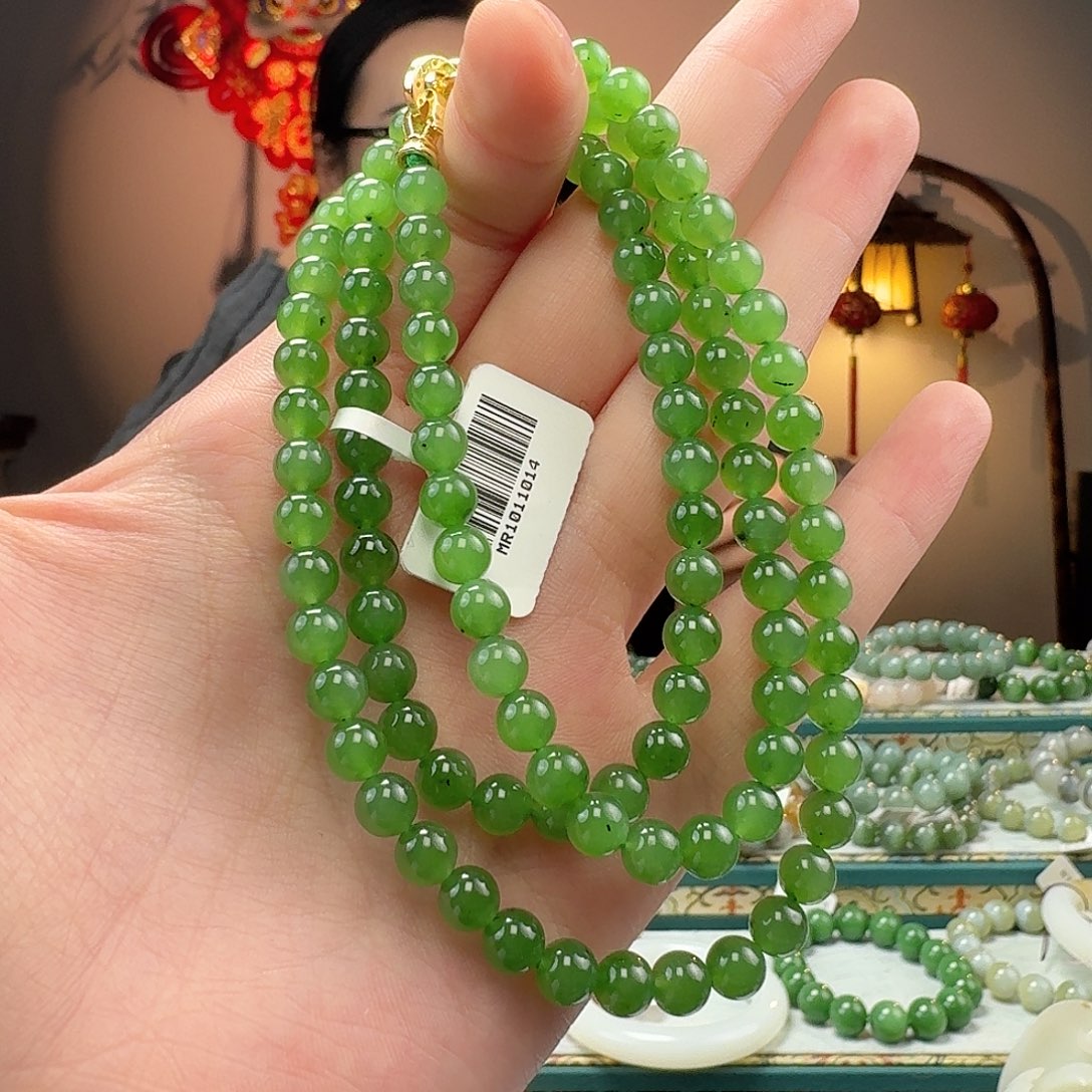 和田玉手串未镶嵌