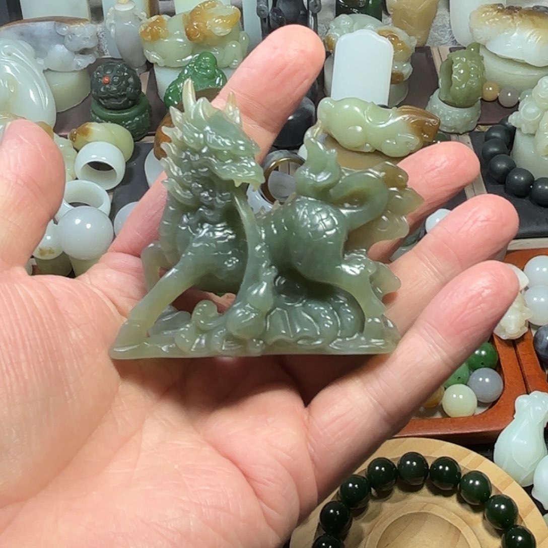 和田玉挂件未镶嵌红*淼