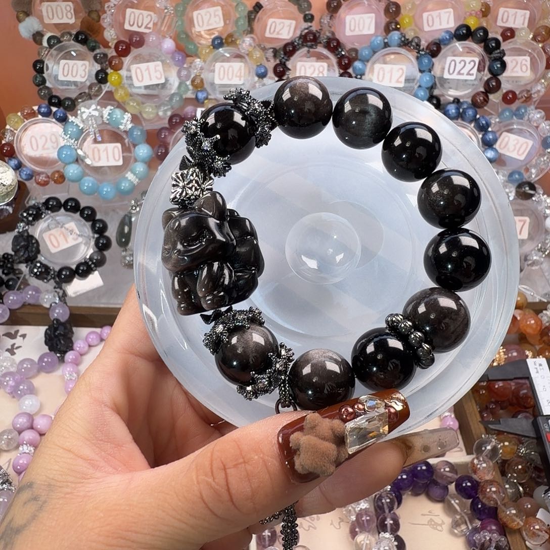 水晶合金手链银耀石