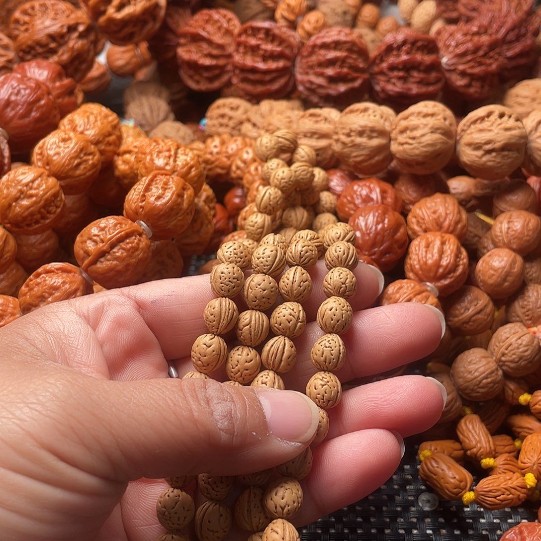 黑***咖文玩核桃手串桃核