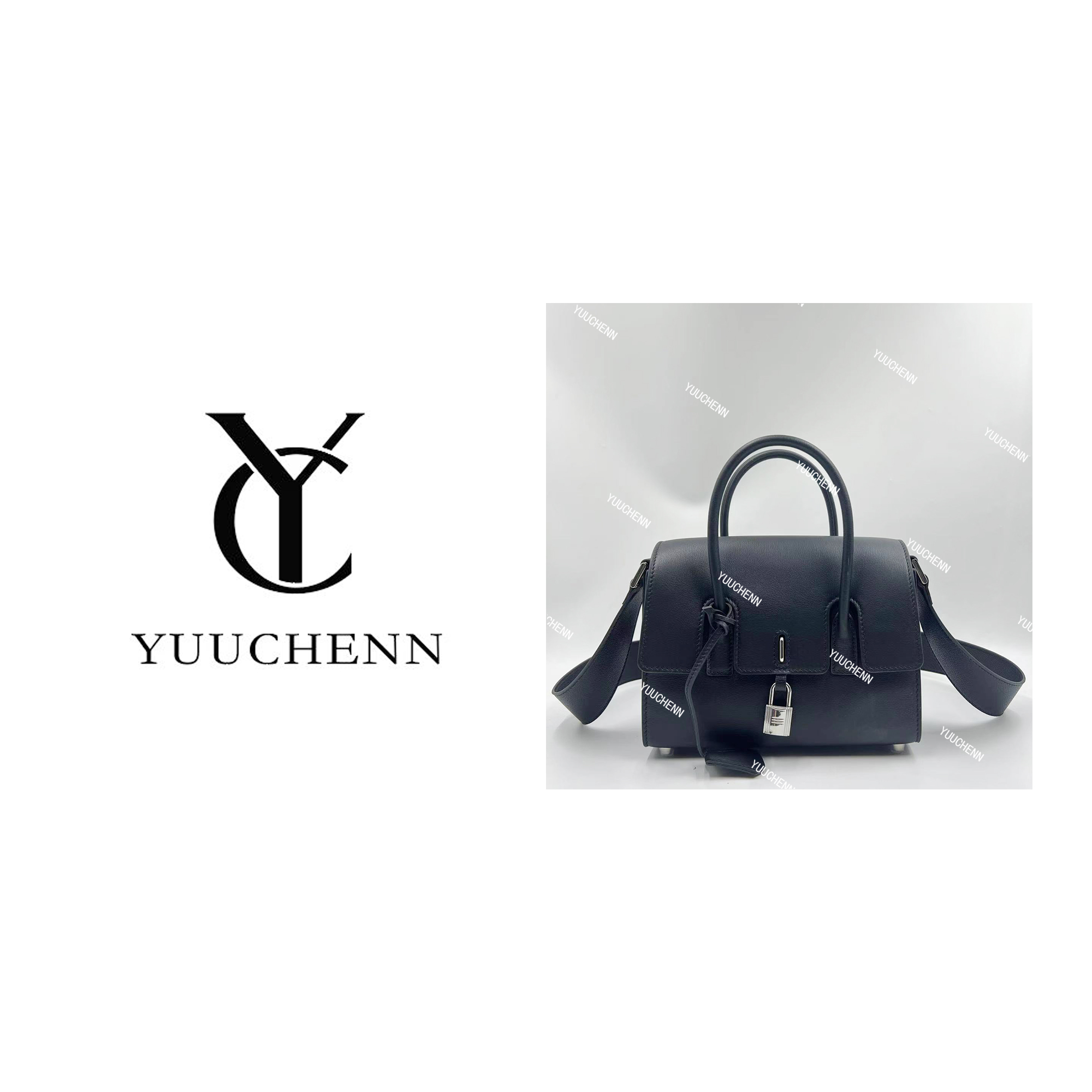 YUUCHENN【new drag】进口牛皮22cm黑色 HH3925
