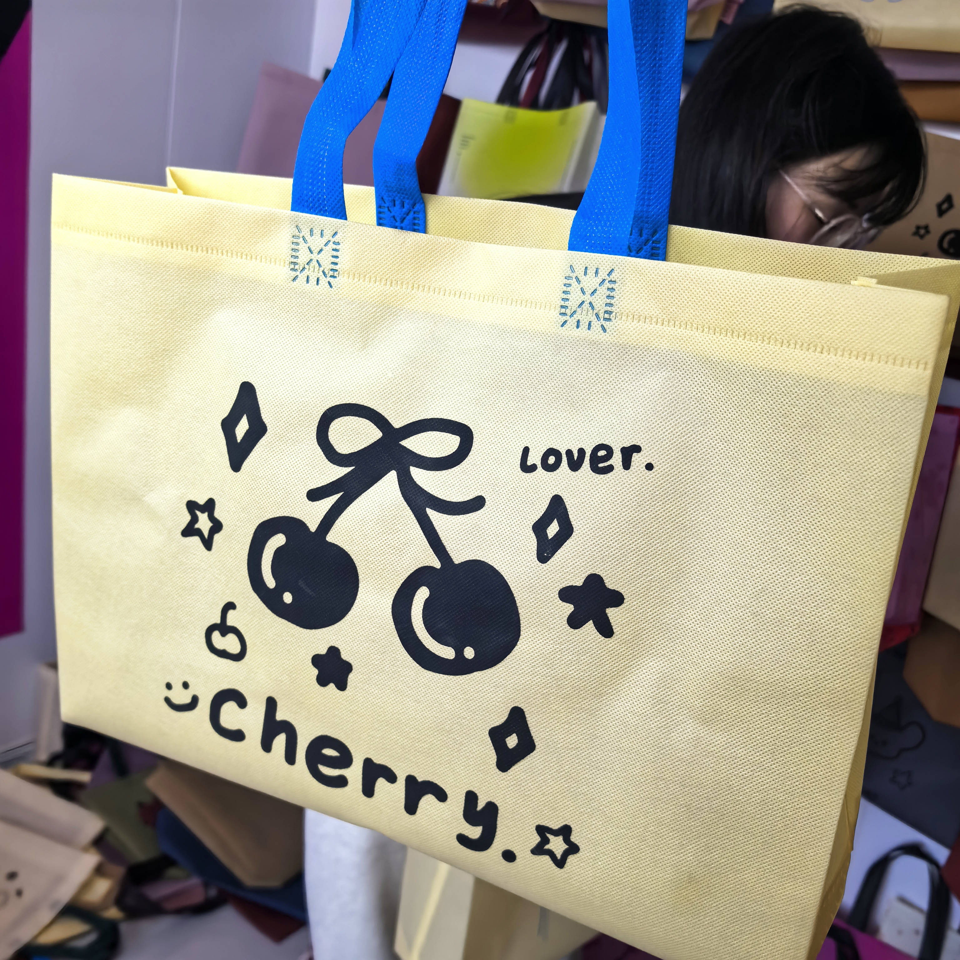 布包手提袋coulorful环保简约购物袋004便当包单肩环保袋刺绣