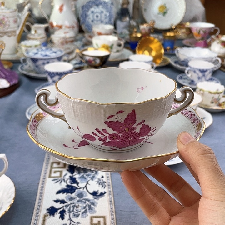 中古欧瓷瓷器小房子