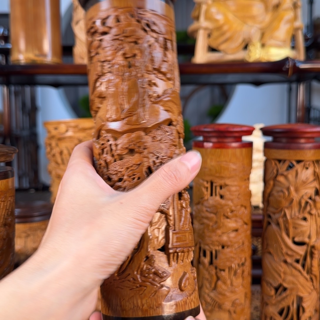 望***主兰亭雅集手工竹雕