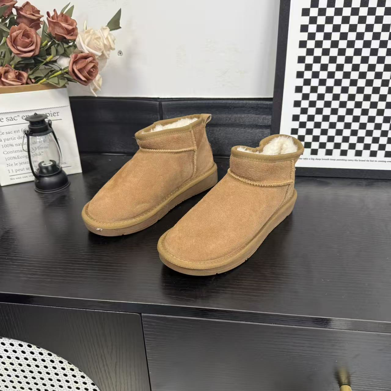 冬季上新经典时尚百搭休闲加绒雪地靴气质软底冷粘工艺7797