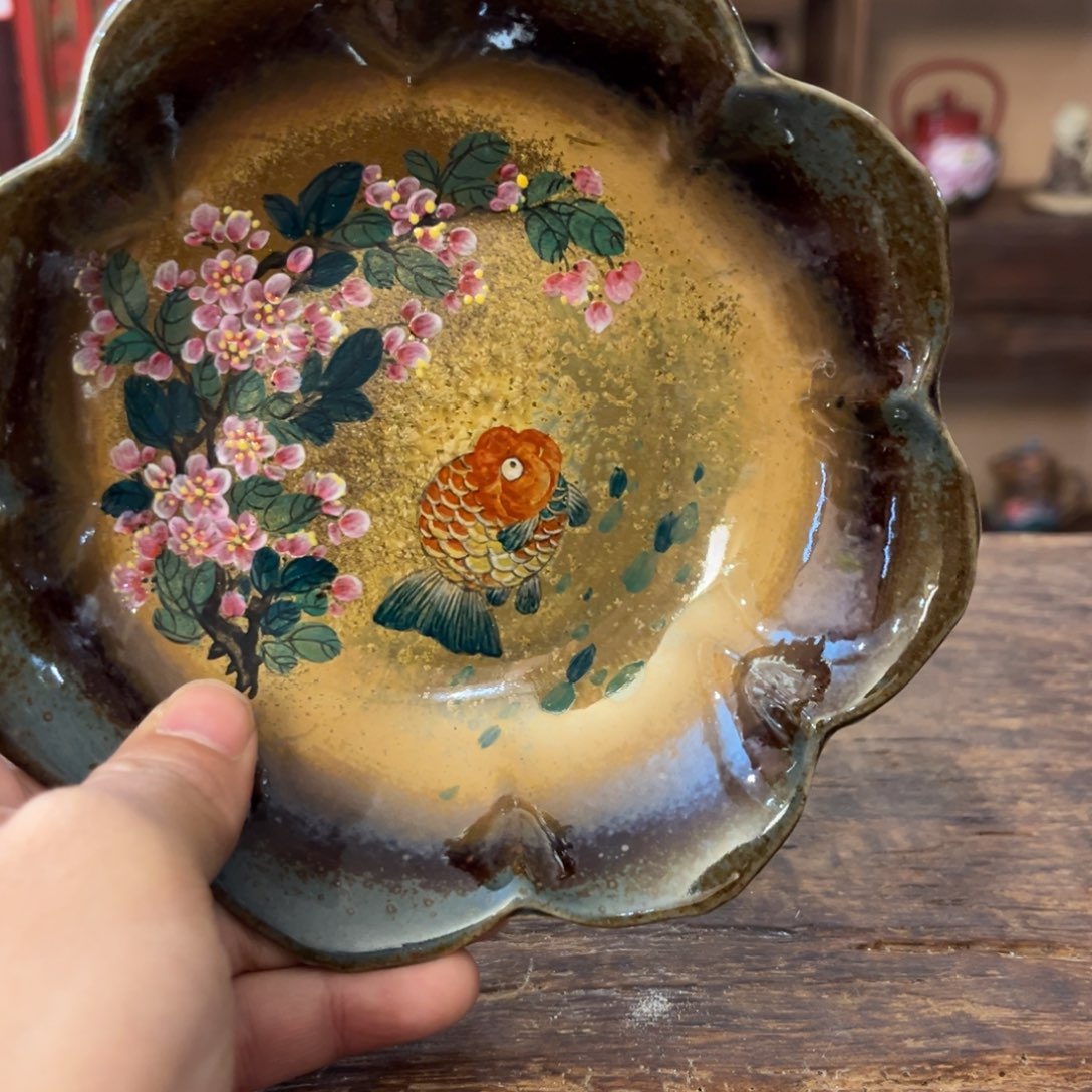 柴烧手工手绘陶瓷