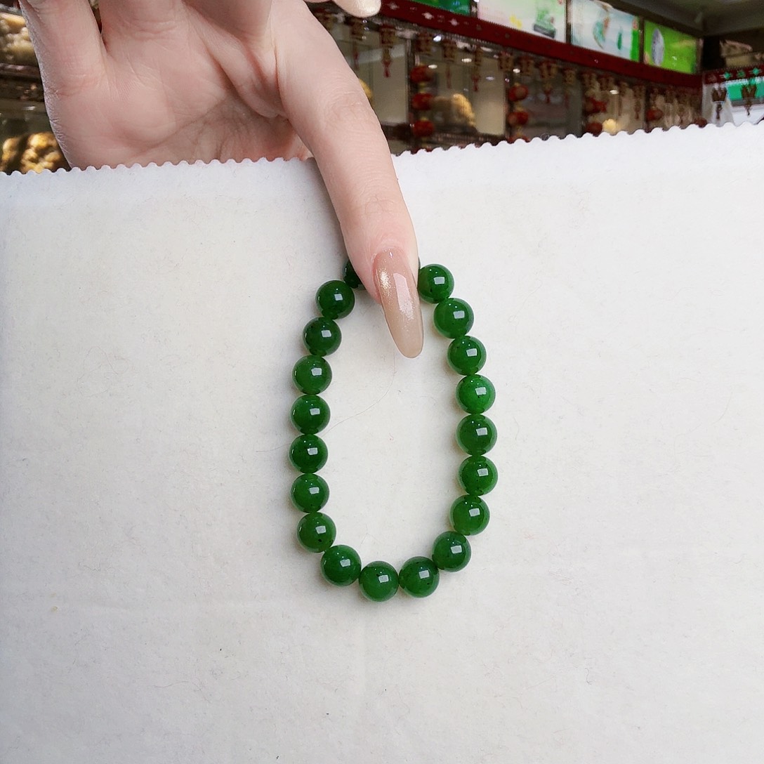 和田玉（碧玉）手链未镶嵌9