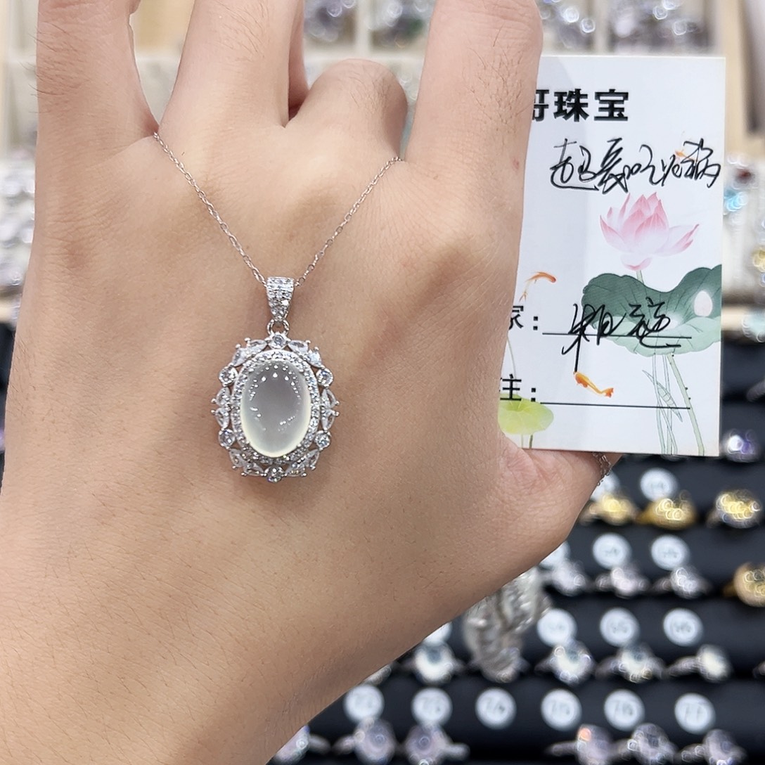 -****岫玉银S925镶嵌戒指