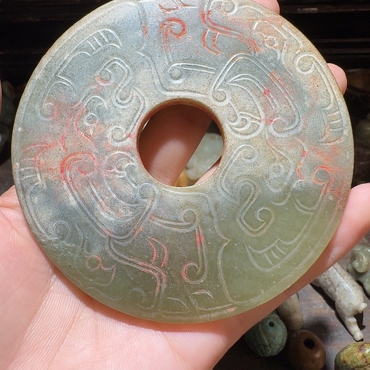 和田玉未镶嵌挂件暴*