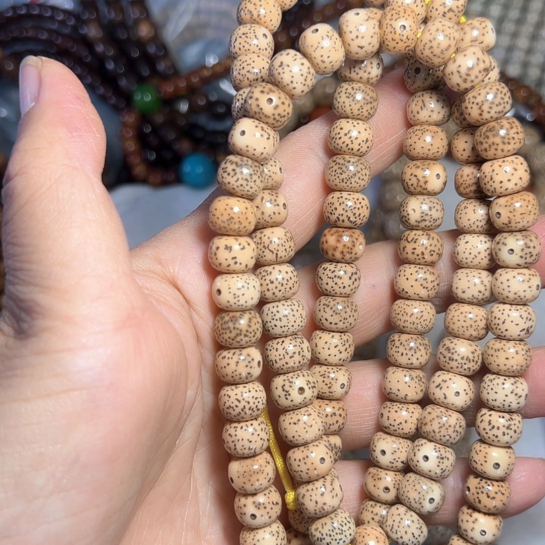 星月菩提手串驯****）星月菩提脱脂顺白