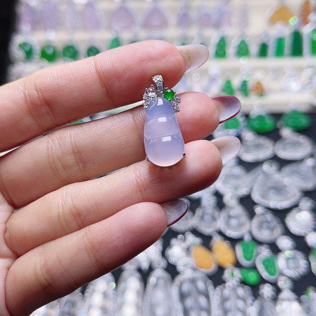 玛瑙/玉髓颈饰银S925镶嵌