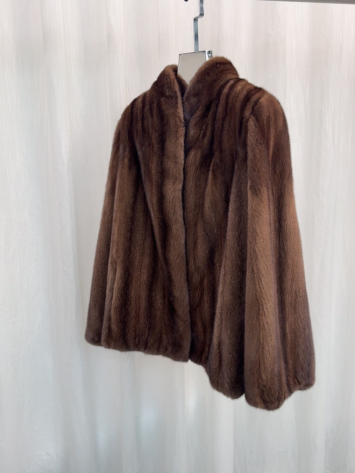 复古咖啡色进口整貂全抽刀天鹅绒女装貂皮大衣皮草外套冬季新款