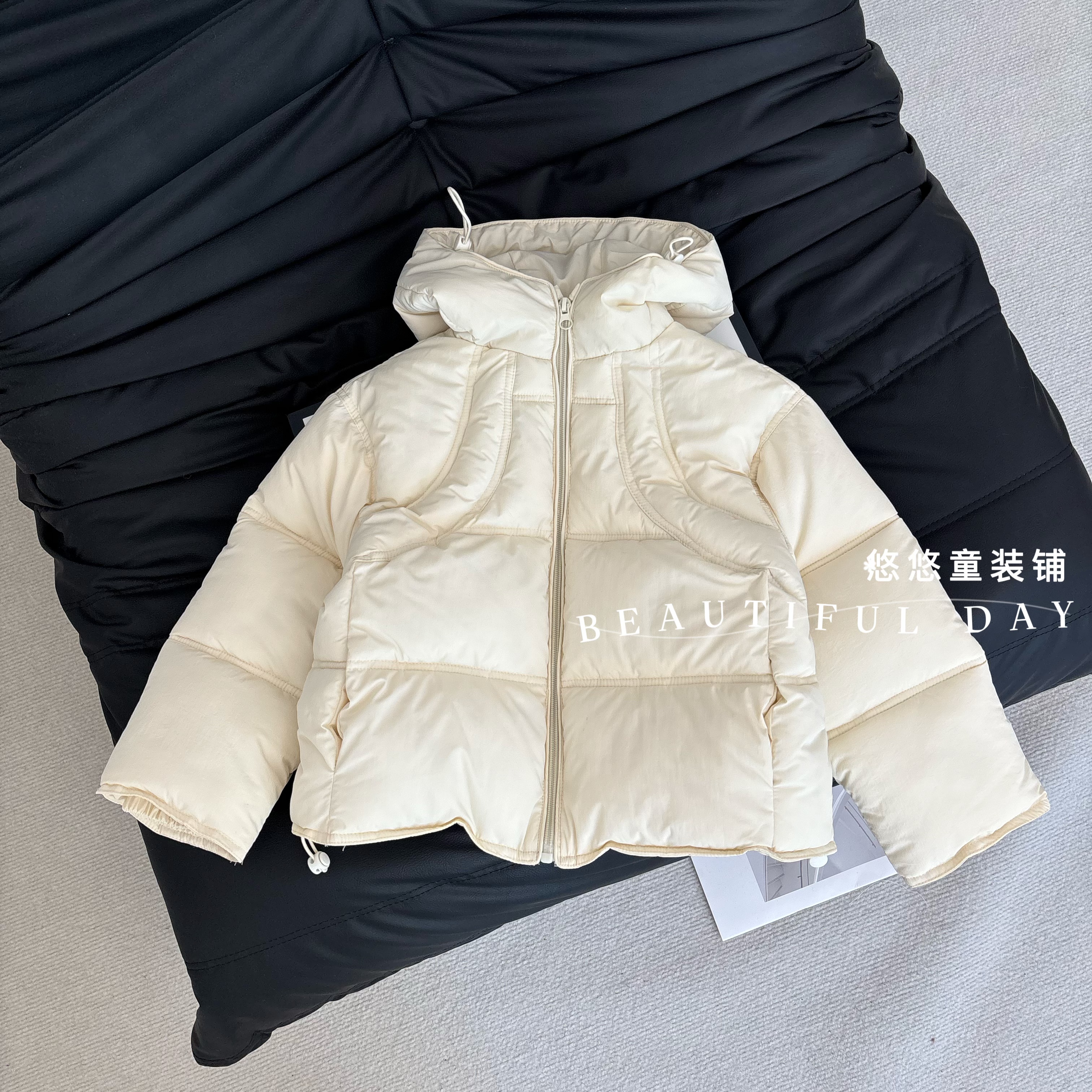 冬季棉服女童女宝宝冬常规款保暖厚款百搭淑女休闲风纯色