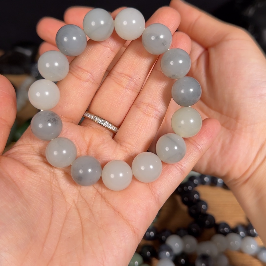 福***)和田玉未镶嵌手链24小时鉴赏期