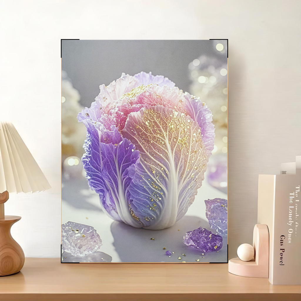 百财简约轻奢风格餐厅过道走廊大幅装饰画美观实用白菜3040