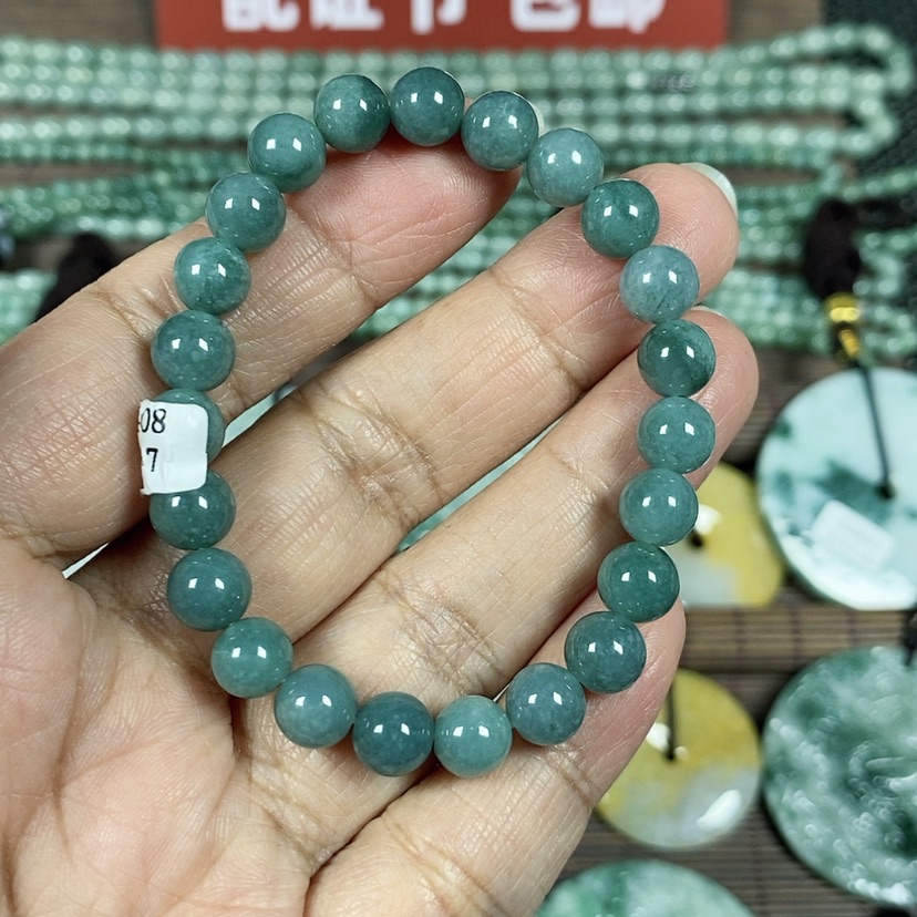 【闪购商品】翡翠颈饰未镶嵌玉手链女款卡7.8