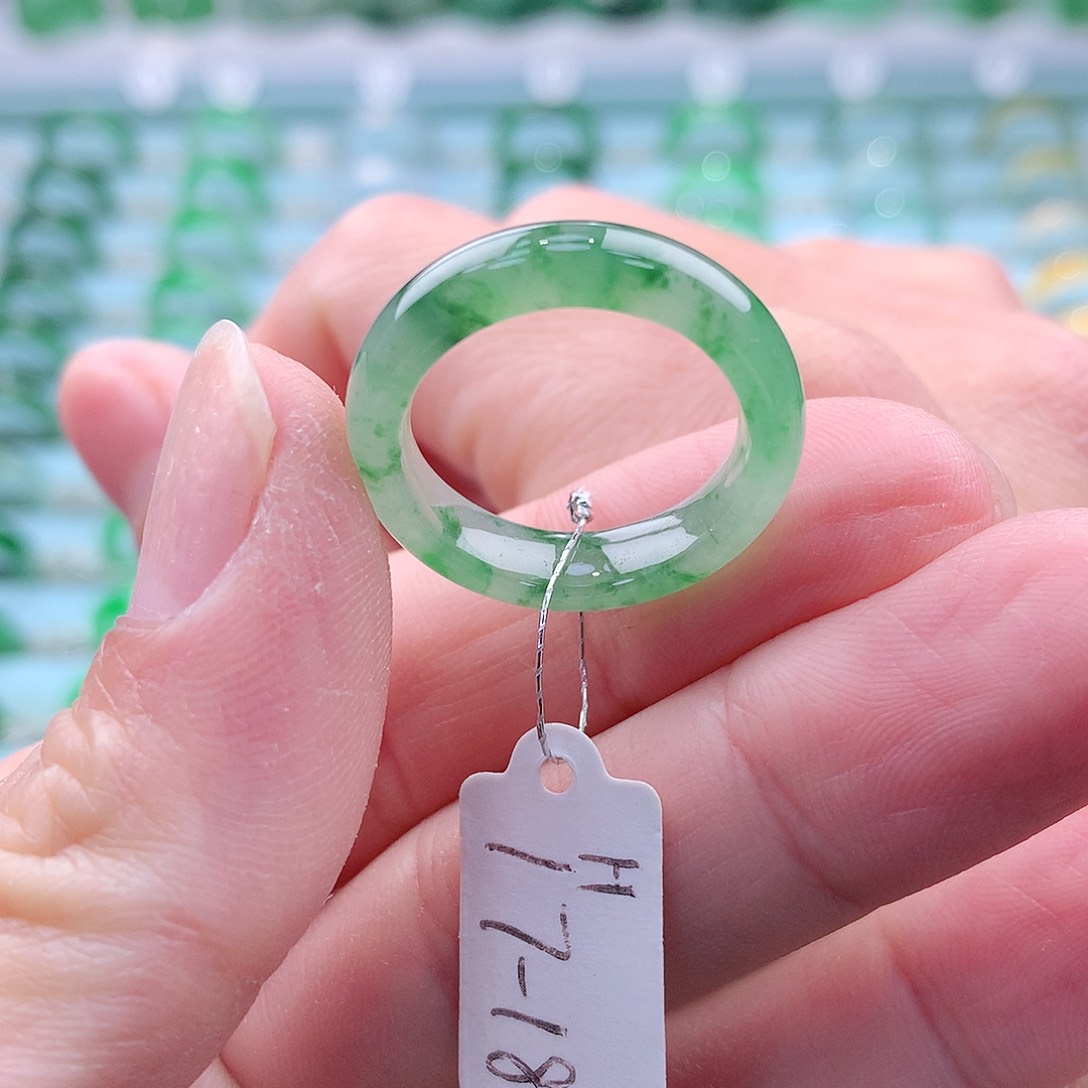 翡翠戒指未镶嵌A货缅甸翡翠