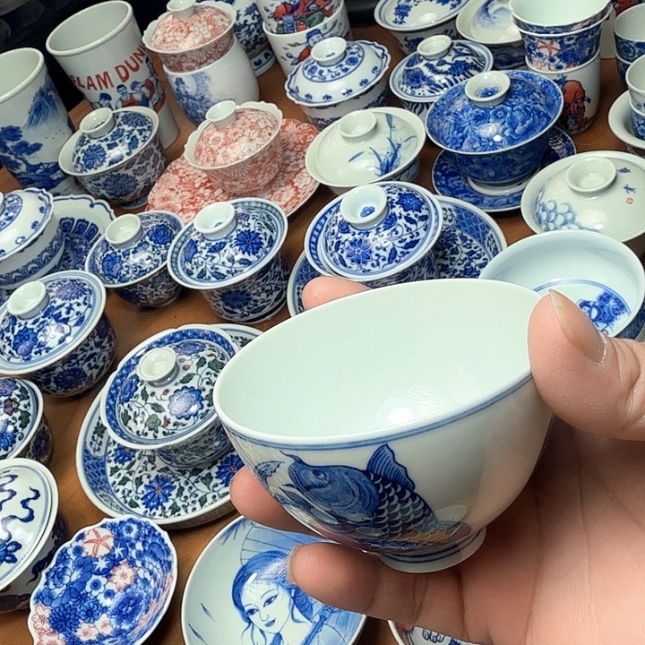 陶手绘鸡心杯福利款