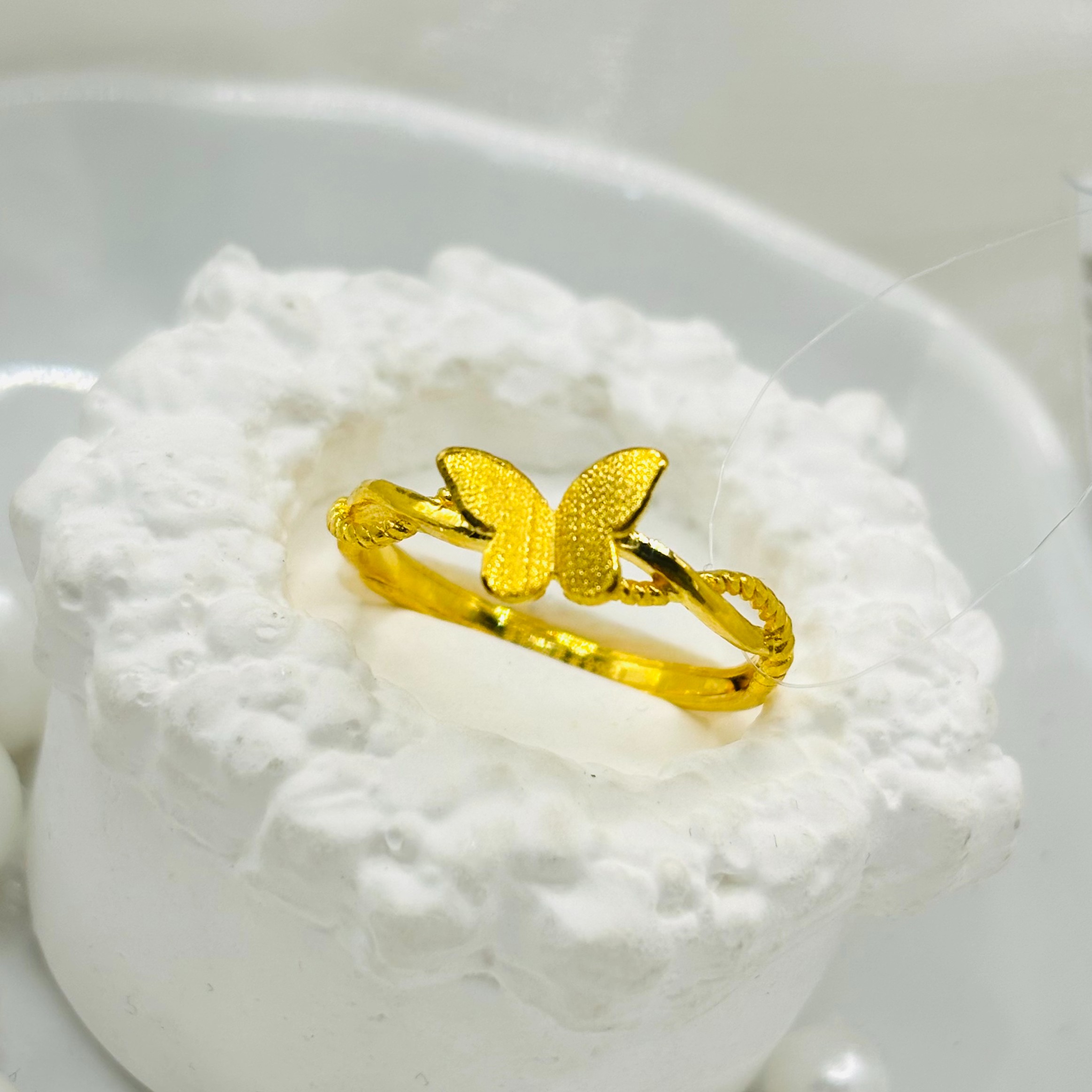 SUNFEEL/赛菲尔【二店】足金999蝴蝶黄金戒指时尚精致礼物推荐