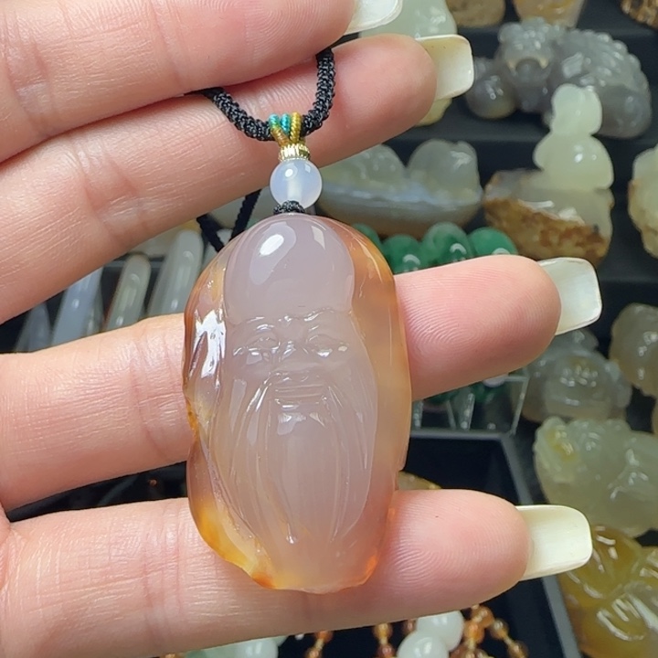 玛瑙/玉髓合金吊坠