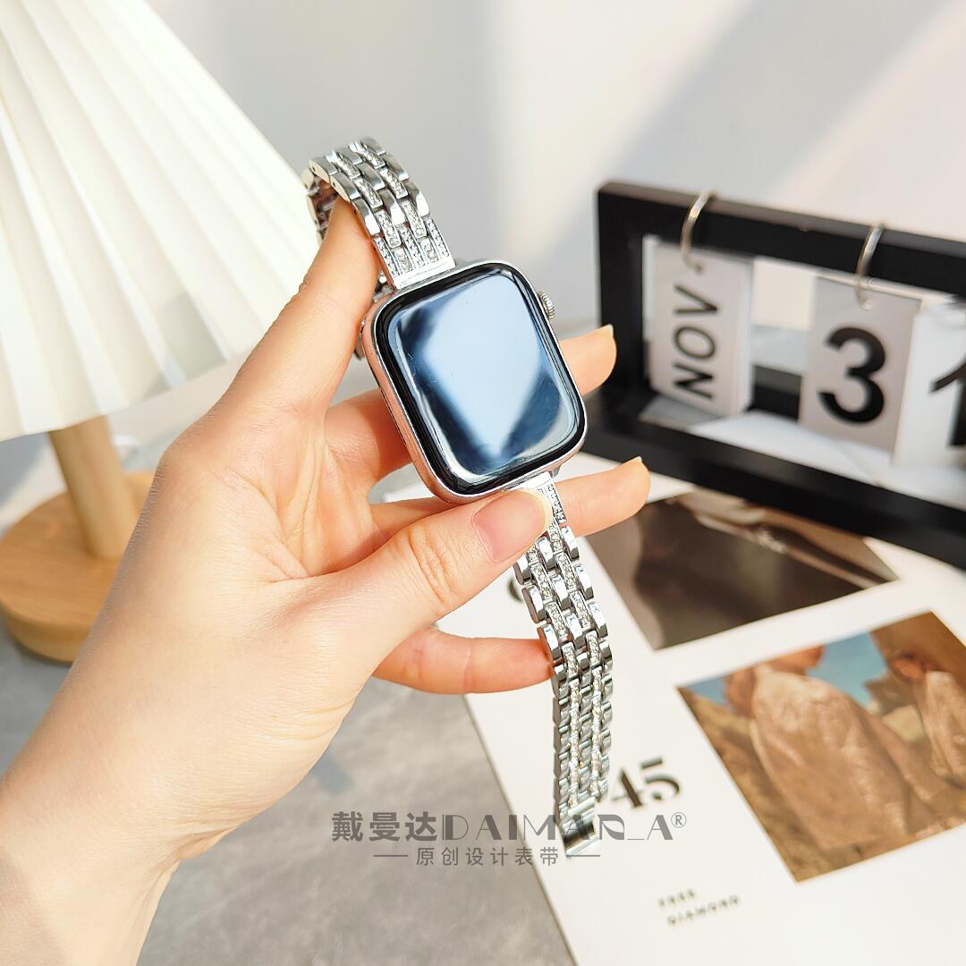 适用苹果appleiwatch5S10S9璀璨星河金属表带小米9pro20FIT3华为5