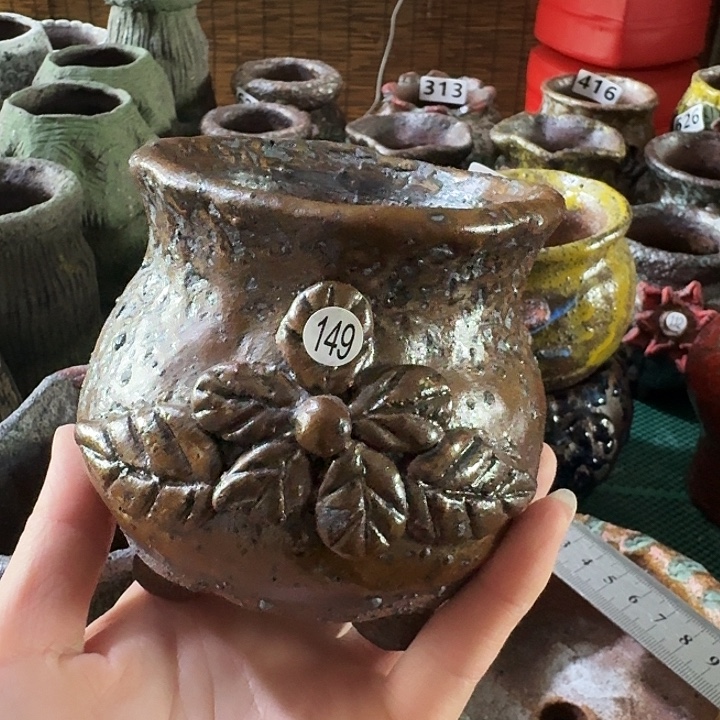 内口8高10粗陶手工制作
