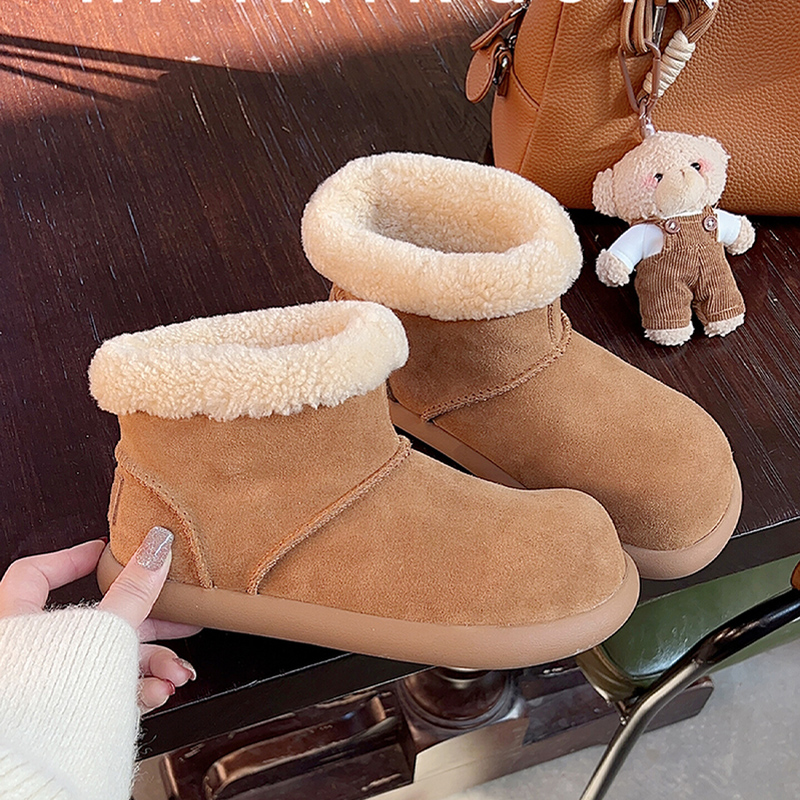 正品厚底大土豆雪地靴女款冬季皮毛一体加绒加厚保暖短靴东北棉鞋