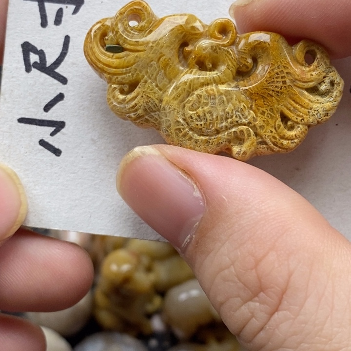 硅化珊瑚（珊瑚玉）未镶嵌颈饰