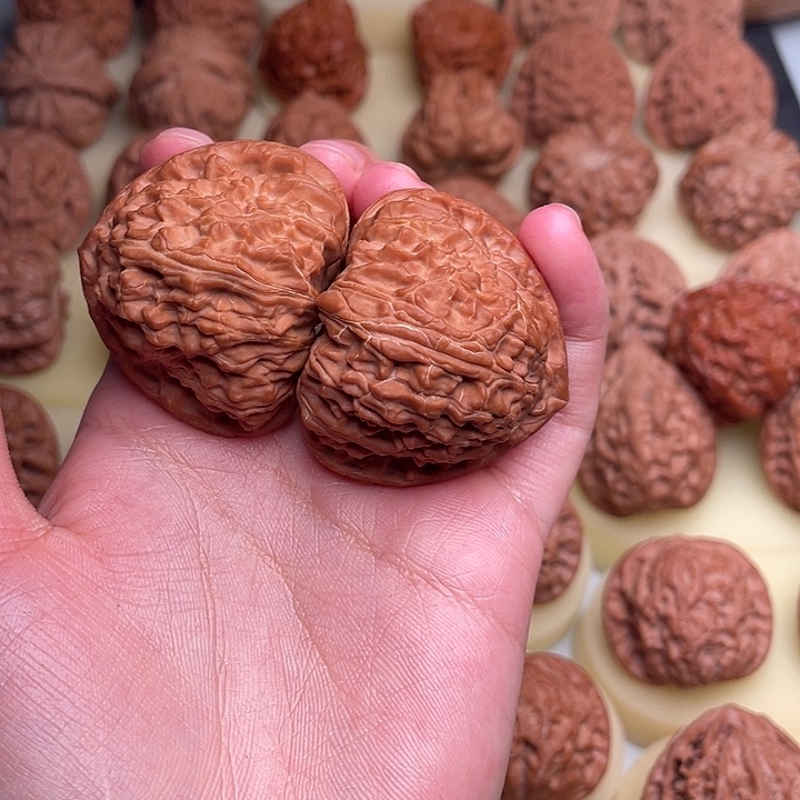 ****丿文玩核桃把件三角白45