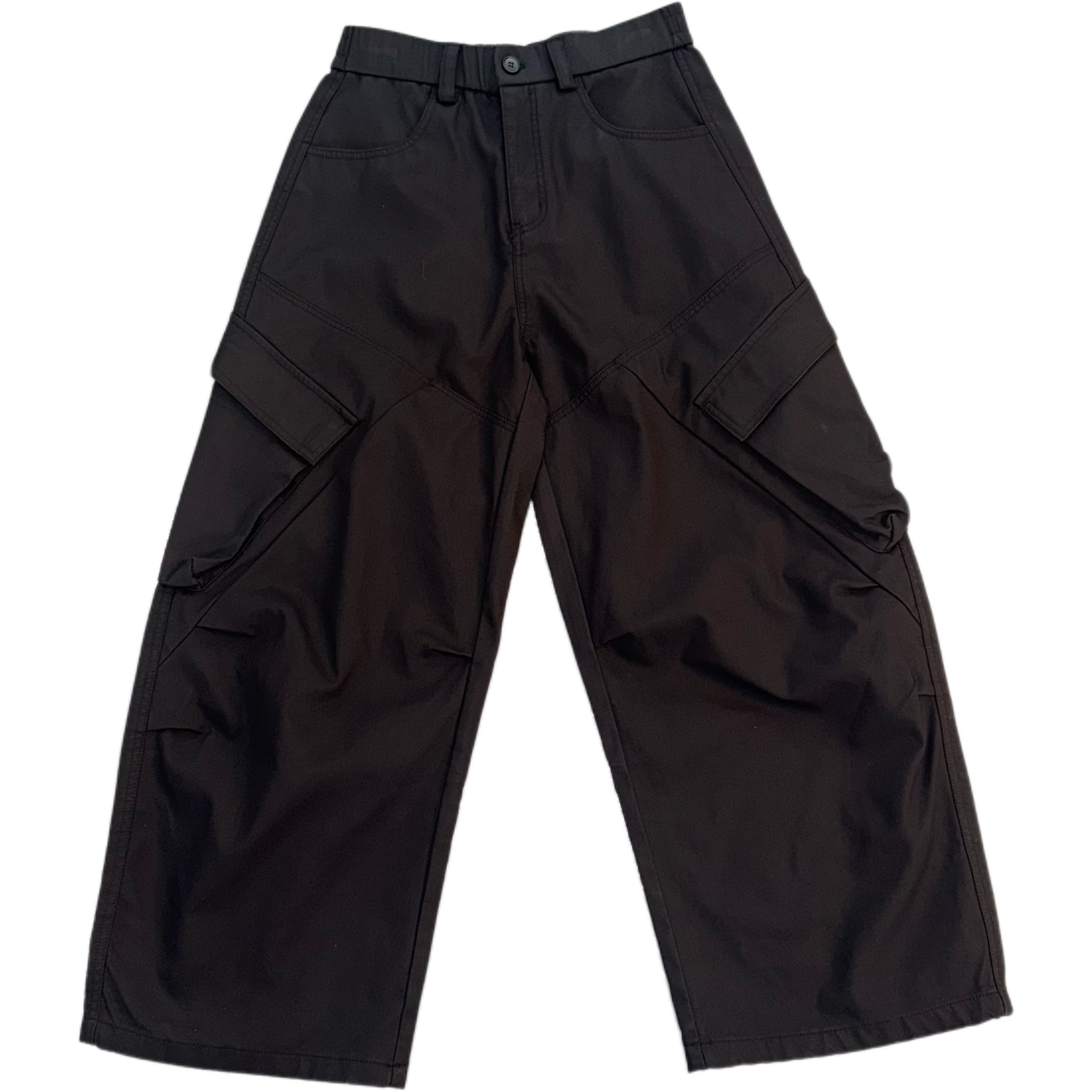 重磅加厚立体拼接弯刀弹力腰工装长裤2722