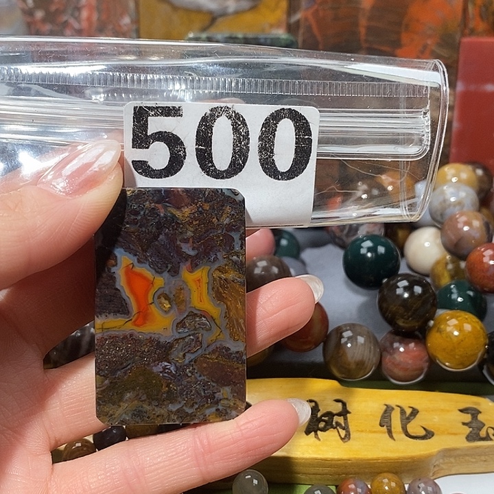 硅化玉未镶嵌天然北票树化玉吊坠