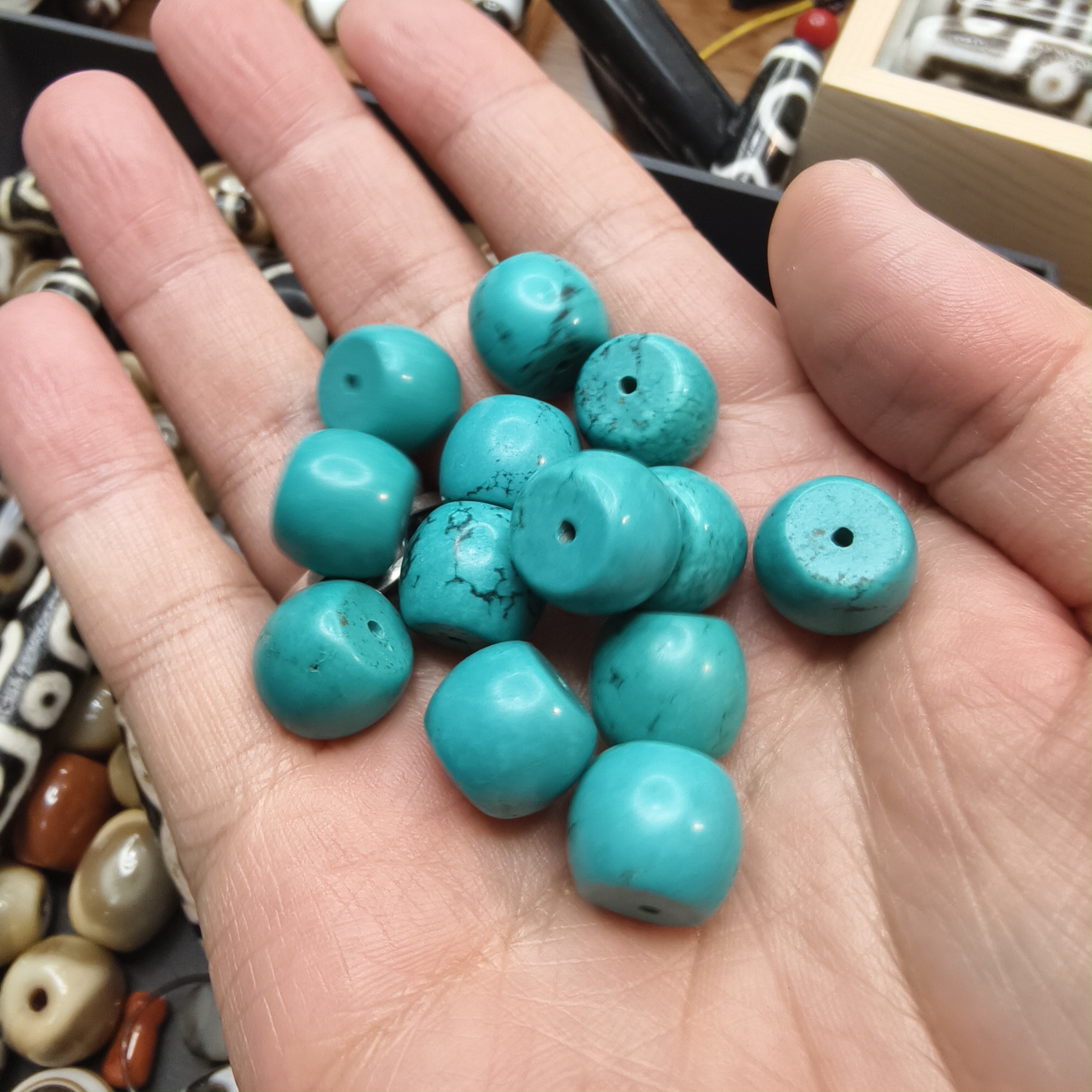 松石鼓珠配珠多发一