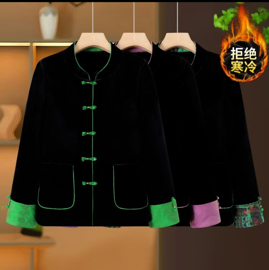 女装冬季新款加厚棉服外套秋冬立领加厚中国风中式复古保暖棉袄
